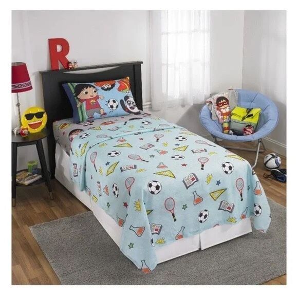 NEW Ryan's World Kids 3 Piece Twin Sheet Set Pocketwatch Soft  - Picture 7 of 10